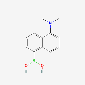 Chemical structure of (5-(Dimethylamino)naphthalen-1-yl)boronic acid