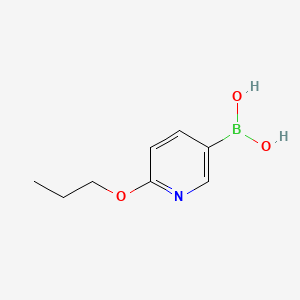 Chemical structure of (5-(2-hydroxypropan-2-yl-1,1,1,3,3,3-d6)pyridin-3-yl)boronic acid