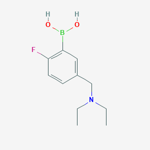 Chemical structure of (5-((diethylamino)Methyl)-2-fluorophenyl)boronic acid