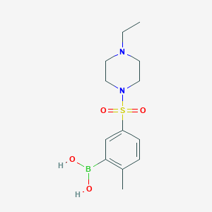 Chemical structure of (5-((4-Ethylpiperazin-1-yl)sulfonyl) -2-methylphenyl)boronic acid