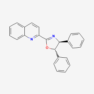 Chemical structure of (4S,5S)-4,5-Diphenyl-2-(quinolin-2-yl)-4,5-dihydrooxazole