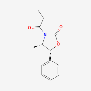 Chemical structure of (4S,5R)-4-Methyl-5-phenyl-3-propionyl-2-oxazolidinone