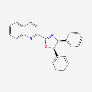 Chemical structure of (4S,5R)-4,5-Diphenyl-2-(quinolin-2-yl)-4,5-dihydrooxazole