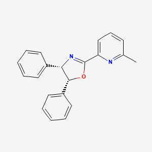Chemical structure of (4S,5R)-2-(6-Methylpyridin-2-yl)-4,5-diphenyl-4,5-dihydrooxazole