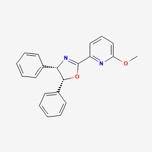 Chemical structure of (4S,5R)-2-(6-Methoxypyridin-2-yl)-4,5-diphenyl-4,5-dihydrooxazole