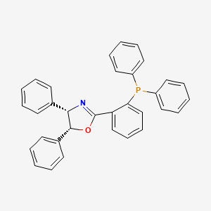 Chemical structure of (4S,5R)-2-(2-(Diphenylphosphanyl)phenyl)-4,5-diphenyl-4,5-dihydrooxazole