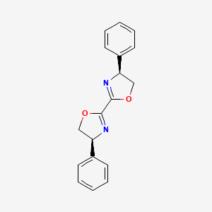 Chemical structure of (4S,4'S)-4,4',5,5'-Tetrahydro-4,4'-diphenyl-2,2'-bioxazole