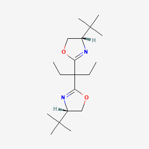 Chemical structure of (4S,4'S)-2,2'-(Pentane-3,3-diyl)bis(4-(tert-butyl)-4,5-dihydrooxazole)