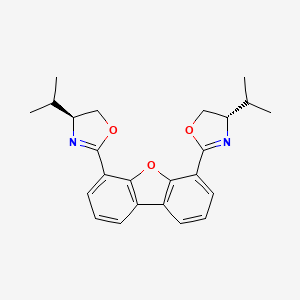 Chemical structure of (4S,4'S)-2,2'-(4,6-Dibenzofurandiyl)bis[4,5-dihydro-4-isopropyloxazole]