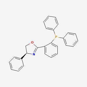 Chemical structure of (S)-(+)-2-[2-(Diphenylphosphino)phenyl]-4-phenyl-2-oxazoline