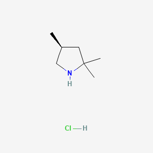 Chemical structure of (4S)-2,2,4-Trimethylpyrrolidine Hydrochloride