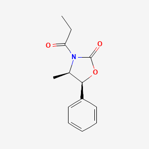 Chemical structure of (4R,5S)-4-Methyl-5-phenyl-3-propionyl-2-oxazolidinone