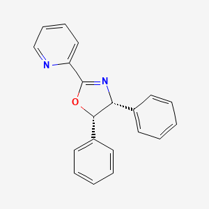 Chemical structure of (4R,5S)-4,5-Diphenyl-2-(pyridin-2-yl)-4,5-dihydrooxazole