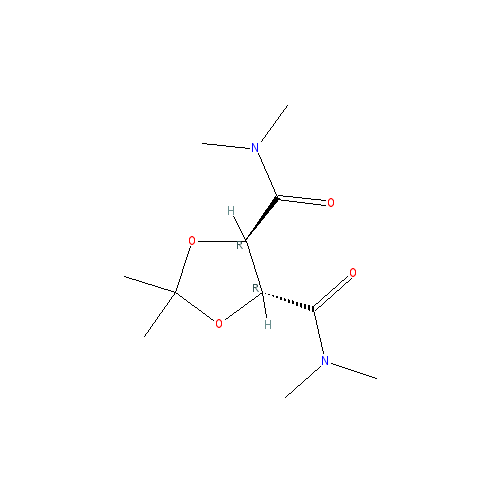 Chemical structure of (4R,5R)-N,N,N',N'-2,2-Hexamethyl-1,3-dioxolane-4,5-dicarboxamide