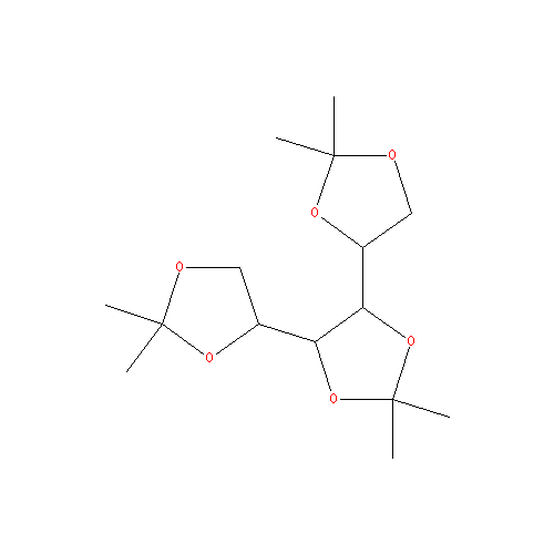 Chemical structure of 1,2:3,4:5,6-Tris-O-(1-methylethylidene)hexitol