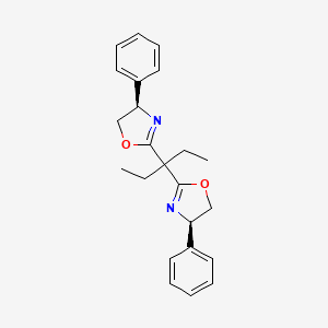 Chemical structure of (4R,4'R)-2,2'-(Pentane-3,3-diyl)bis(4-phenyl-4,5-dihydrooxazole)