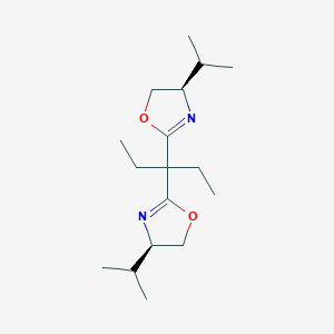 Chemical structure of (4R,4'R)-2,2'-(Pentane-3,3-diyl)bis(4-isopropyl-4,5-dihydrooxazole)