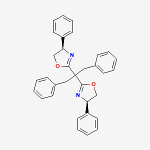 Chemical structure of (4R,4'R)-2,2'-(1,3-Diphenylpropane-2,2-diyl)bis(4-phenyl-4,5-dihydrooxazole)