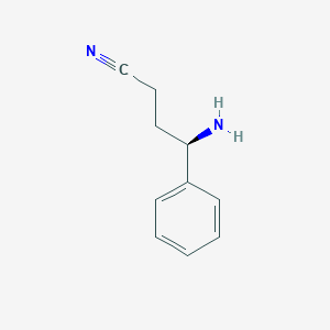 Chemical structure of (4R)-4-Amino-4-phenylbutanenitrile