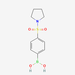 Chemical structure of (4-pyrrolidin-1-ylsulfonylphenyl)boronic acid