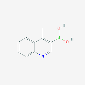 Chemical structure of (4-Methylquinolin-3-yl)boronic acid
