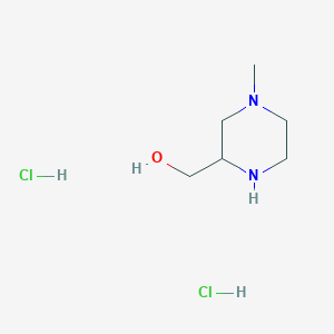 Chemical structure of (4-Methylpiperazin-2-yl)methanol dihydrochloride