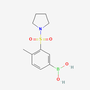 Chemical structure of (4-Methyl-3-(pyrrolidin-1-ylsulfonyl)phenyl)boronic acid