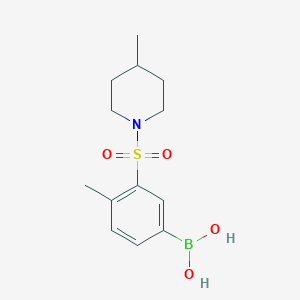 Chemical structure of (4-Methyl-3-((4-methylpiperidin-1-yl)sulfonyl)phenyl)boronic acid