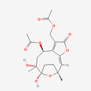Chemical structure of (4-Methyl-2-oxo-1(2H)-quinolinyl)acetic acid