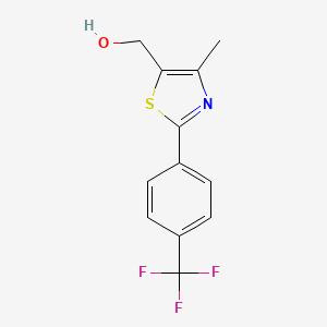 Chemical structure of (4-Methyl-2-(4-(trifluoromethyl)phenyl)thiazol-5-yl)methanol