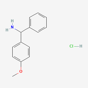 Chemical structure of (4-Methoxyphenyl)(phenyl)methylamine