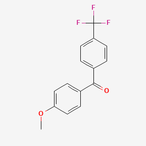 Chemical structure of (4-Methoxyphenyl)(4-(trifluoromethyl)phenyl)methanone