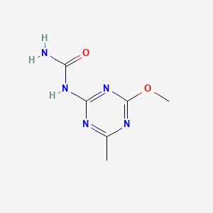 Chemical structure of (4-methoxy-6-methyl-1,3,5-triazin-2-yl)urea