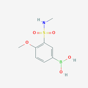 Chemical structure of (4-Methoxy-3-(N-methylsulfamoyl)phenyl)boronic acid