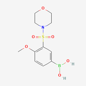 Chemical structure of (4-Methoxy-3-(morpholinosulfonyl)phenyl)boronic acid