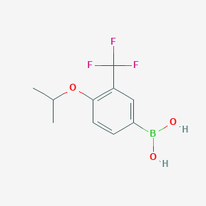Chemical structure of 4-Isopropoxy-3-(trifluoromethyl)phenylboronic acid