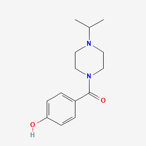 Chemical structure of Piperazine, 1-(4-hydroxybenzoyl)-4-(1-methylethyl)-