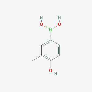 Chemical structure of (4-Hydroxy-3-methylphenyl)boronic acid