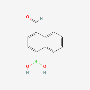 Chemical structure of (4-Formyl-1-naphthalene)boronic acid
