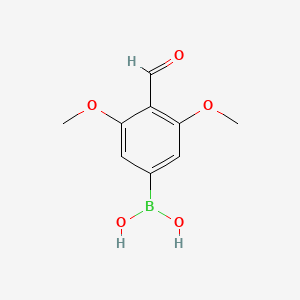 Chemical structure of (4-Formyl-3,5-dimethoxyphenyl)boronic acid