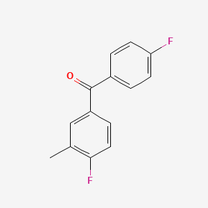 Chemical structure of 4-Fluoro-3-methylphenyl 4-fluorophenyl ketone