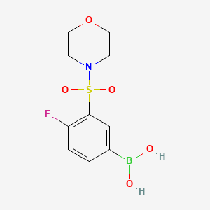 Chemical structure of (4-Fluoro-3-(morpholinosulfonyl)phenyl)boronic acid