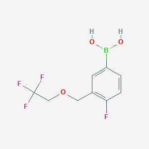 Chemical structure of (4-Fluoro-3-((2,2,2-trifluoroethoxy)methyl)phenyl)boronic acid