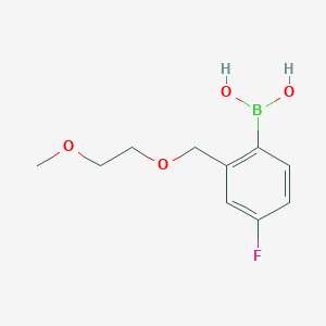 Chemical structure of (4-Fluoro-2-((2-methoxyethoxy)methyl)phenyl)boronic acid