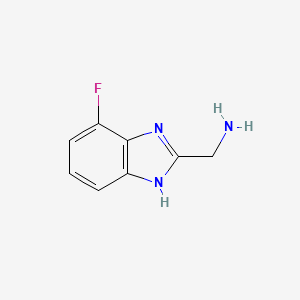 Chemical structure of (4-Fluoro-1H-benzo[d]imidazol-2-yl)methanamine