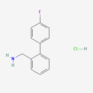 Chemical structure of (4'-Fluoro-[1,1'-biphenyl]-2-yl)methanamine hydrochloride