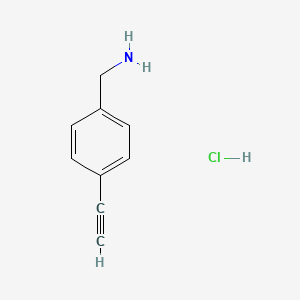 Chemical structure of (4-Ethynylphenyl)methanamine hydrochloride