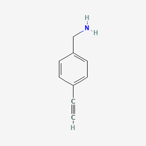 Chemical structure of (4-Ethynylphenyl)methanamine