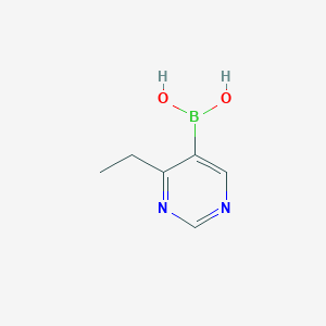 Chemical structure of (4-ethylpyrimidin-5-yl)boronic acid