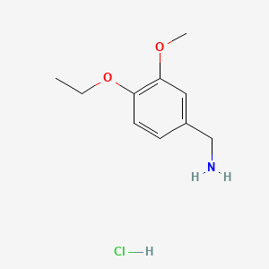 Chemical structure of (4-Ethoxy-3-methoxyphenyl)methanamine hydrochloride